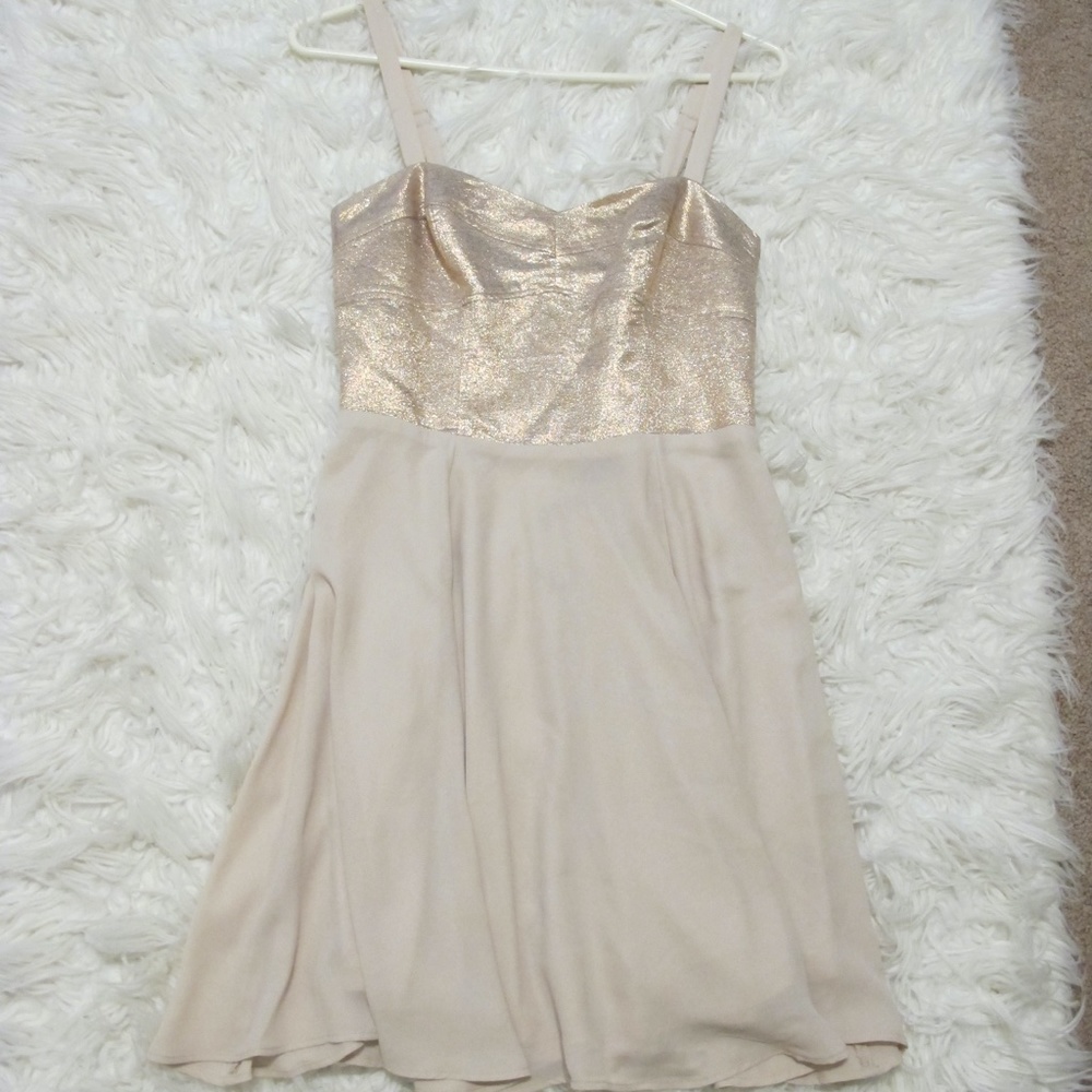 Express Women's Formal wedding date night Rose Gold Pink Dress Size 2 EUC - Picture 5 of 6